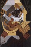 The small round table in front of Window Juan Gris
